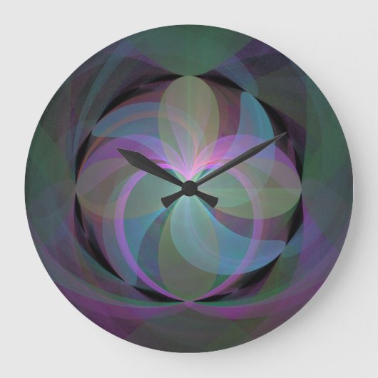 Multigekleurde fractale ventilator grote klok (Voorkant)