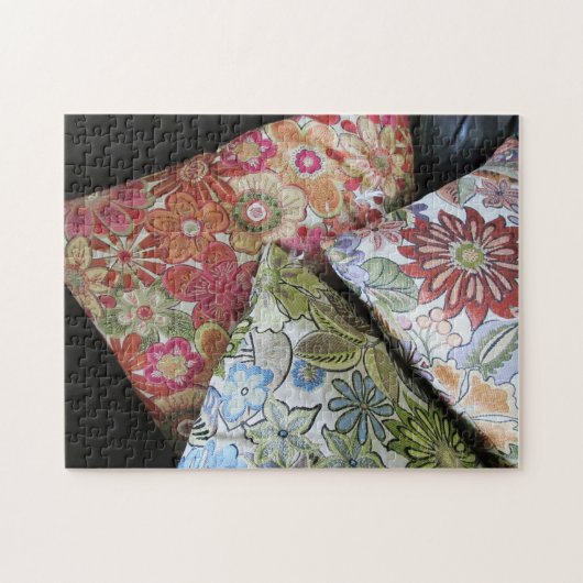 Multigekleurde geborduurde Kussens fotografisch Legpuzzel (Horizontaal)