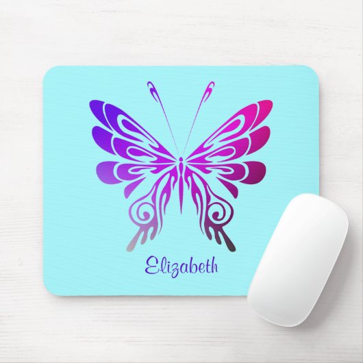  multigekleurde vlinder op maat muismat (Met muis)
