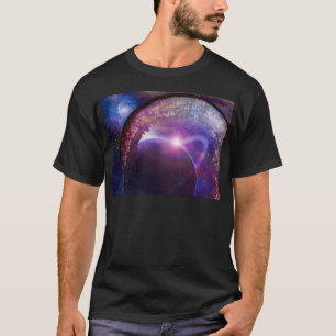 Multigenerationeel interstellair stadsschip t-shirt