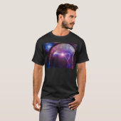 Multigenerationeel interstellair stadsschip t-shirt (Voorkant volledig)