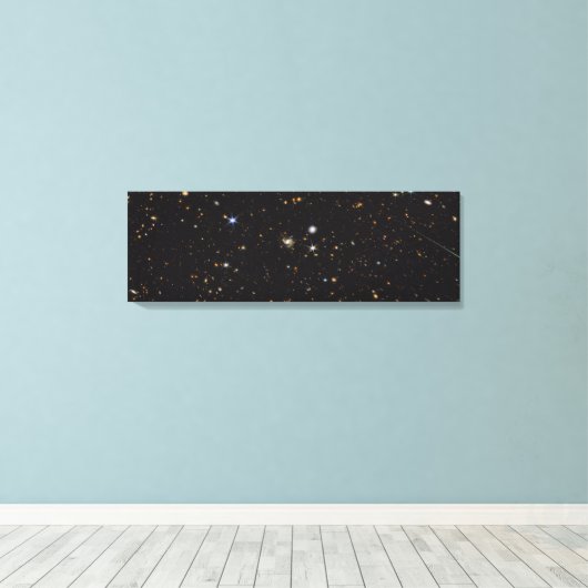 Multigolflengte Galaxies Panorama | Hubble & JWST Canvas Afdruk (Insitu (Houten vloer))