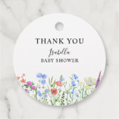 Multihued Wildflower Baby Shower Celebration Bedankjes Labels (Achterkant)