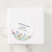 Multihued Wildflower Baby Shower Celebration Bedankjes Labels (In situ)
