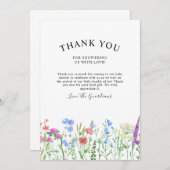 Multihued Wildflower Baby Shower Celebration Bedankkaart (Voorkant / Achterkant)
