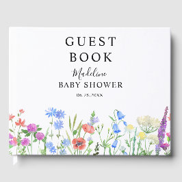 Multihued Wildflower Baby Shower Celebration Gastenboek