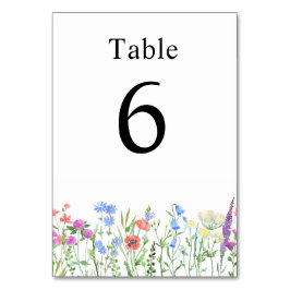 Multihued Wildflower Baby Shower Celebration Kaart