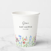 Multihued Wildflower Baby Shower Celebration Papieren Bekers (Achterkant)