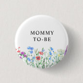 Multihued Wildflower Baby Shower Celebration Ronde Button 3,2 Cm (Voorkant)