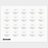 Multihued Wildflower Baby Shower Celebration Ronde Sticker (Vel)