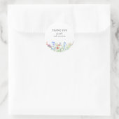 Multihued Wildflower Baby Shower Celebration Ronde Sticker (Tas)