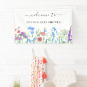 Multihued Wildflower Baby Shower Celebration Spandoek (Insitu)
