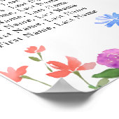 Multihued Wildflower Baby Shower Seating Charts Poster (Hoek)