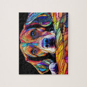 Multikleur Beagle Hond 178 Legpuzzel (Verticaal)