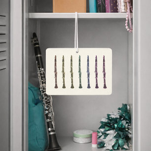 Multikleur Klarinet Muziekleraar Cadeau Luchtverfrisser