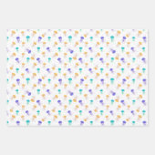 Multikleur kwal patroon inpakpapier vel (Voorkant 3)