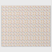 Multikleur Sleepy Sloth Cartoon Cadeaupapier (Vlak)