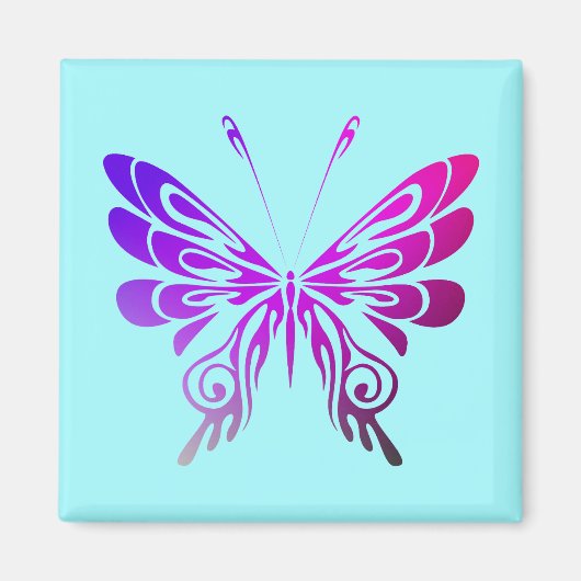  multikleuren decoratieve vlinder magneet (Voorkant)