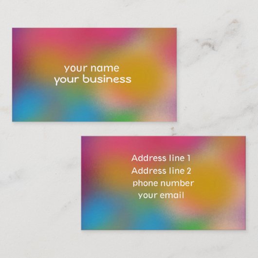 Multikleurenachtergrond Visitekaartje (Voorkant / Achterkant)