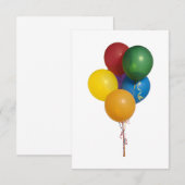 Multikleurenballonnen Kaart (Voorkant / Achterkant)