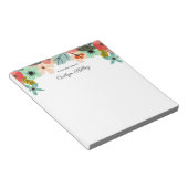 Multikleurenbloemen van het bureau van Aangepast Notitieblok (Schuin)