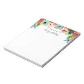 Multikleurenbloemen van het bureau van Aangepast Notitieblok (Linkerzijde)