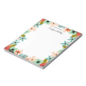 Multikleurenbloemen van het bureau van Aangepast Notitieblok (Linkerzijde)