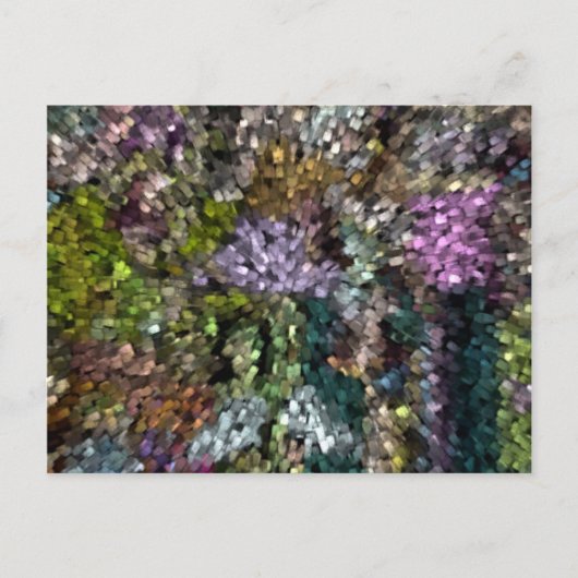 Multikleurendigitaal Abstract Briefkaart (Voorkant)