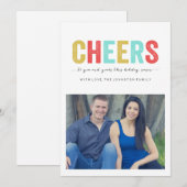 Multikleurenkaarten voor kerstfoto's feestdagenkaart (Voorkant / Achterkant)