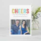 Multikleurenkaarten voor kerstfoto's feestdagenkaart (Staand voorkant)