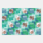 Multikleurenkerstfoto's Whimsical-feestdag Inpakpapier Vel (Voorkant 2)