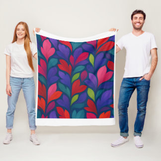 Multikleurenmotief - Fluur-stijl Fleece Deken