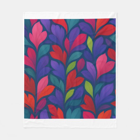 Multikleurenmotief - Fluur-stijl Fleece Deken (Voorkant)