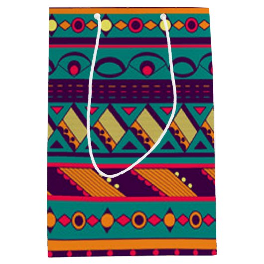 Multikleurenontwerp Medium Cadeauzakje (Voorkant)