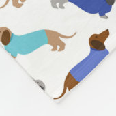 Multikleurenpasta Dachshund Fleece Blanket (Hoek)