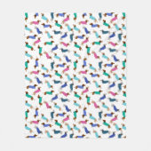 Multikleurenpasta Dachshund Fleece Blanket Deken (Voorkant)