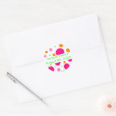 Multikleurenpolaire dot ronde sticker (Envelop)