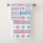 Multikleurensneeuwvlokken Bad Handdoek (Insitu)