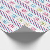 Multikleurensneeuwvlokken Cadeaupapier (Hoek)