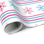 Multikleurensneeuwvlokken Cadeaupapier (Rol Hoek)