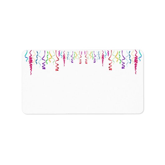 Multikleurenstreamers Etiket (Voorkant)