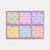 Multikleurentapeluis met schroefdop voor ontwerpve fleece deken (Voorkant (Horizontaal))