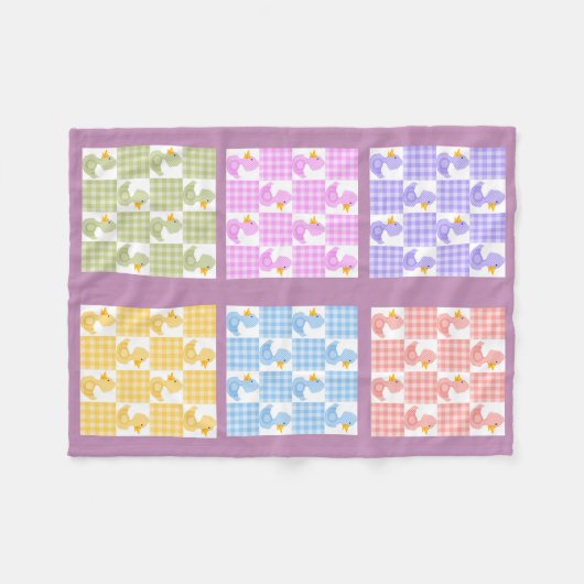 Multikleurentapeluis met schroefdop voor ontwerpve fleece deken (Voorkant (Horizontaal))