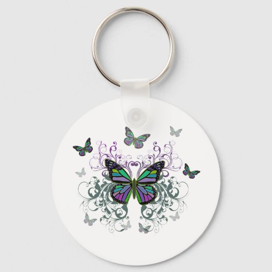 Multikleurenvlinder Sleutelhanger (Voorkant)