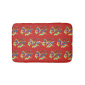 Multikleurenvlinders op elke kleur achtergrond badmat (Voorkant)