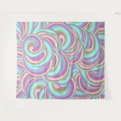 Multikleurig Swirls-patroon Wandkleed (Voorkant (horizontaal))
