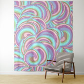 Multikleurig Swirls-patroon Wandkleed (In situ)