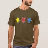Multikleurige Android Skateboarder T-shirt (Voorkant)