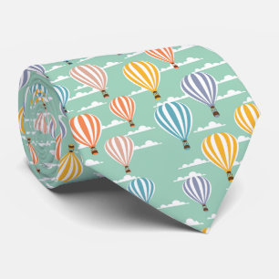 Multikleurige heet luchtballon Cynische achtergron Stropdas