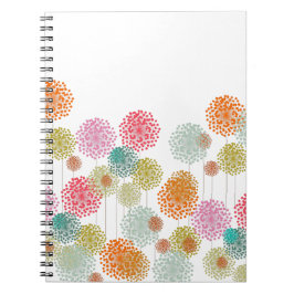 Multikleurige Springtime-fluffies spirale laptop Notitieboek